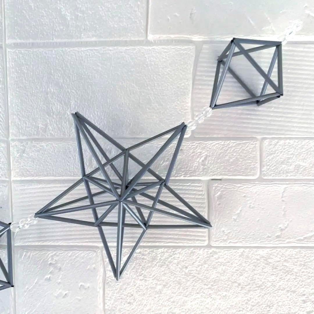 ヒンメリシルバー 三日月＆星のモビールお星さまガーランドセット